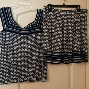 Max Studio top/skirt set size Medium top and large skirt